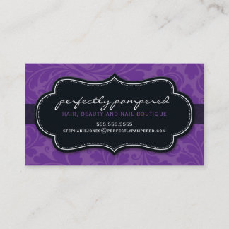 CARTE DE VISITE classe fleurit violet violet noir