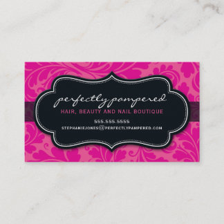 CARTE DE VISITE classe florissante fuschia rose no