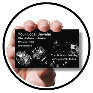 Carte De Visite Classé Glitzy Jeweler Diamonds thème