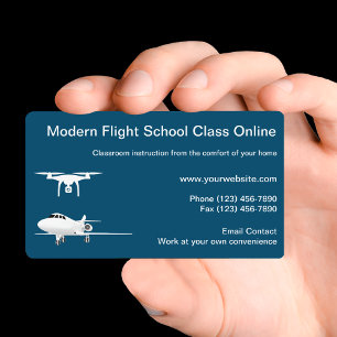 Carte De Visite Classes De Pilotes D'Avions Et De Drones En Ligne
