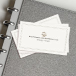 Carte De Visite Classic Attorney Justice Scale Business Card<br><div class="desc">Smart,  elegant design featuring justice scale logo.</div>