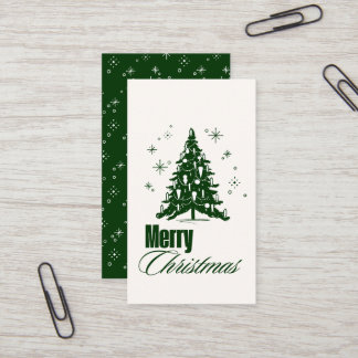 Carte De Visite Classic Christmas Gift Tag for Holiday Wrapping