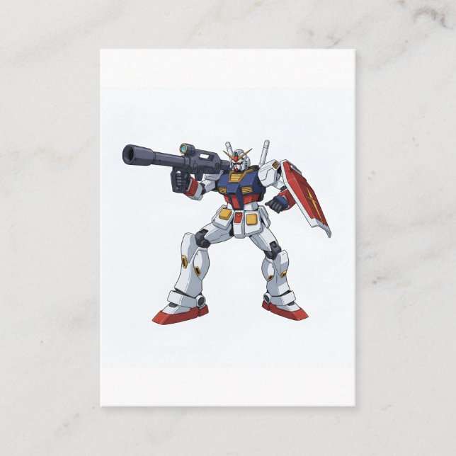 Carte De Visite Classic Retro RX-78-2 Gundam Mecha Anime Illustrat (Devant)
