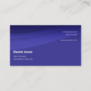 Carte De Visite Classique bleu foncé personnalisable