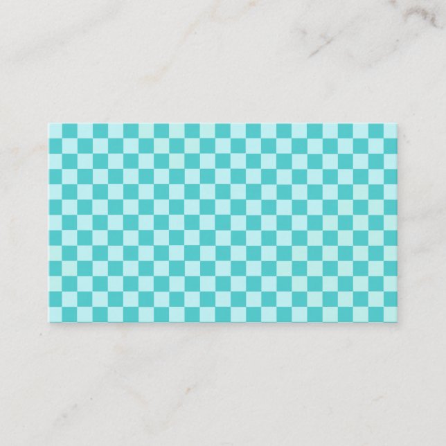 Carte De Visite Classique Damier Bleu par STaylor (Devant)