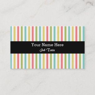 Carte de visite classique Dazzle Stripe noir