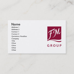 Carte De Visite Classique de groupe de FM