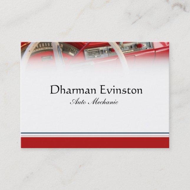 Carte de visite classique de voiture (Devant)