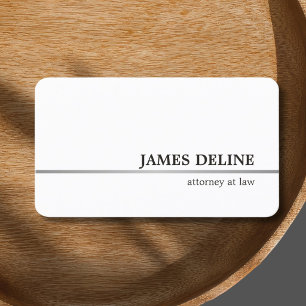 Carte De Visite Classique Élégant Faux Droit Ligne Avocat