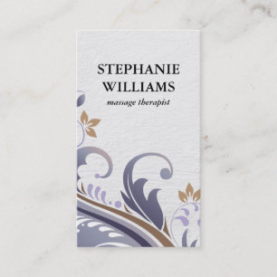 Carte De Visite Classique floral / Blanc