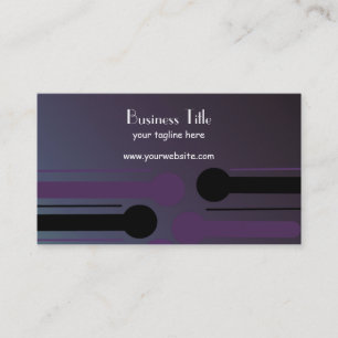 Carte De Visite Classique moderne noir et violet