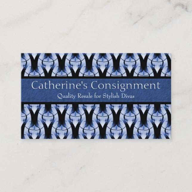 Carte de visite classique moderne, Royal Blue (Devant)