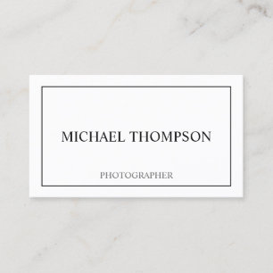 Carte De Visite Classique professionnel noir et blanc
