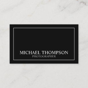 Carte De Visite Classique professionnel noir et blanc
