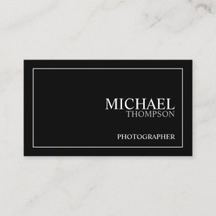 Carte De Visite Classique professionnel noir et blanc