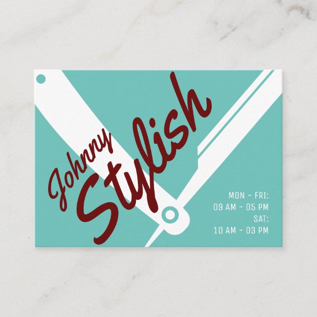 Carte De Visite Classique professionnel se démarque par son bleu (Devant)