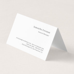 Carte De Visite Classique Traditionnel Simple Noir Blanc Minimalis