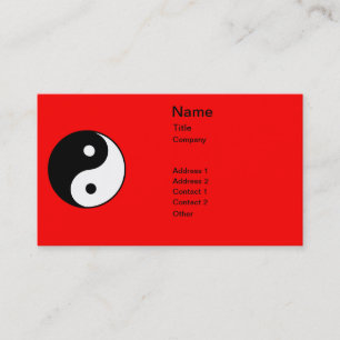 Carte De Visite Classique Yin Yang