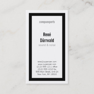 Carte De Visite Classiques en NB