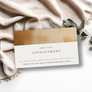 Carte De Visite Classy Beige Gold Paint Texture Rendez-vous