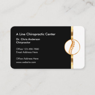 Carte De Visite Classy Chiropractor Office Spine Center