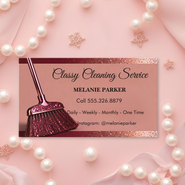 Carte De Visite Classy Cleaning Services (Créateur téléchargé)