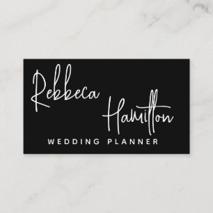 Carte De Visite Classy élégant wedding planner simple et élégant