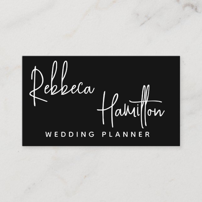 Carte De Visite Classy élégant wedding planner simple et élégant (Devant)