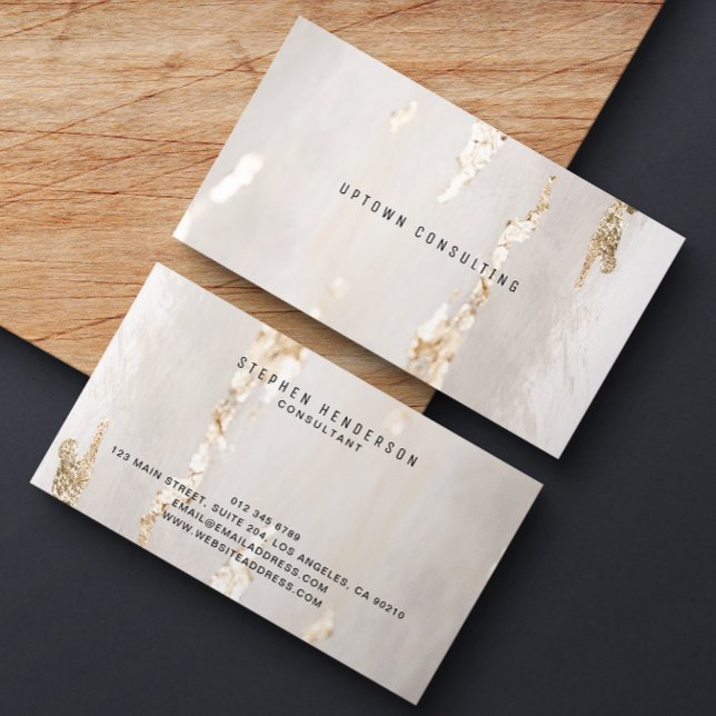 Carte De Visite Classy Modern Gold Foil Business Card (Créateur téléchargé)