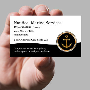 Carte De Visite Classy Nautical Marine Theme Business Cards