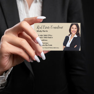 Carte De Visite Classy Realtor Modèle photo