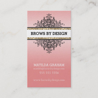 Carte De Visite CLASSY VINTAGE beau renaissance élégant corail