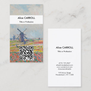 Carte De Visite Claude Monet - Champs de tulipes, La Haye - Code Q