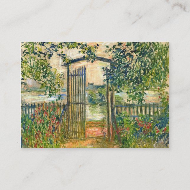 Carte De Visite Claude Monet : La porte de jardin chez Vetheuil (Devant)
