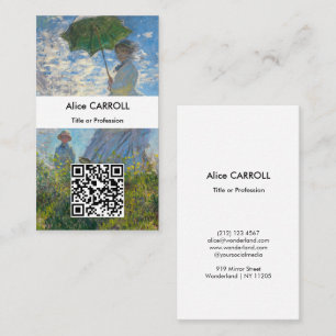Carte De Visite Claude Monet - La Promenade - Code QR