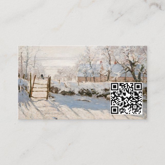 Carte De Visite Claude Monet - Le Magpie - Code QR (Devant)