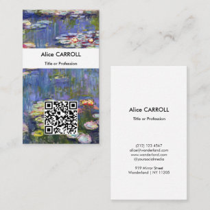 Carte De Visite Claude Monet - Nymphéas - Code QR