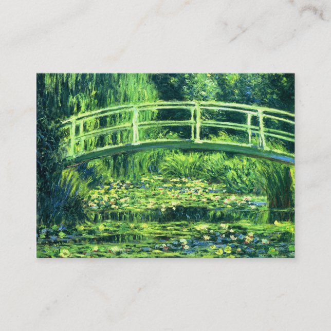 Carte De Visite Claude Monet : Pont au-dessus d'un étang des (Devant)