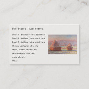 Carte De Visite Claude Monet White Frost Sunrise (Haystacks)