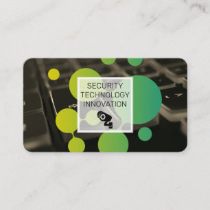 Carte De Visite Clavier   Caméra de sécurité   Logo technologique