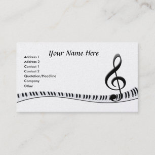 Carte De Visite Clavier de piano G-Clef