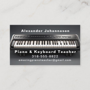 Carte De Visite Clavier de piano réaliste Extraordinaire