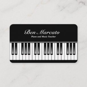 Carte De Visite Clavier de piano (toile, coin arrondi)