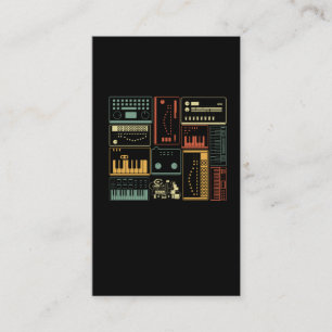 Carte De Visite Clavier du producteur de musique synthétiseur mod