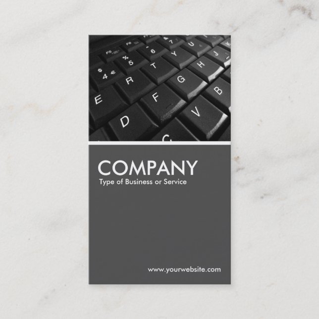 Carte De Visite Clavier II - Gris 70 pc (Devant)