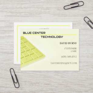 Carte De Visite Clavier Jaune Technologie de l'information