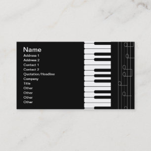 Carte De Visite Clavier pour piano