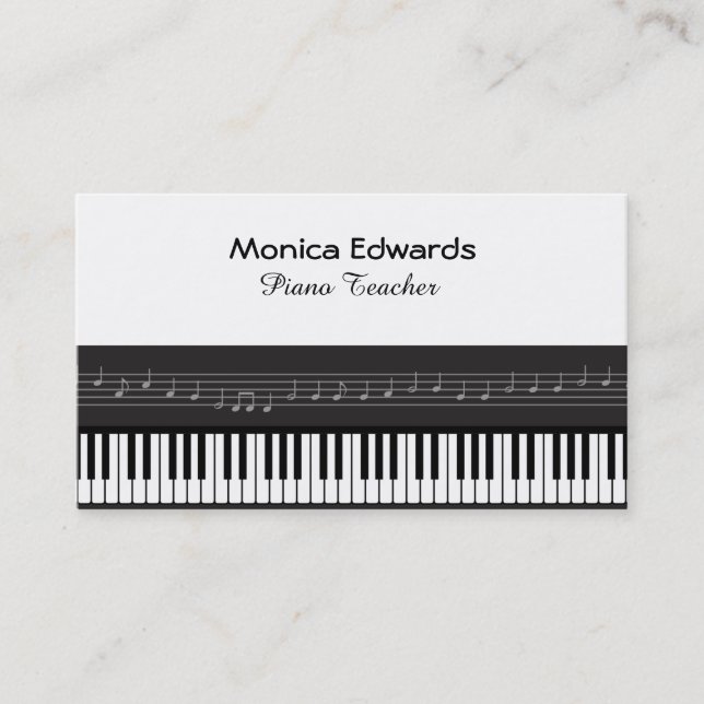 Carte De Visite Clavier pour piano (Devant)