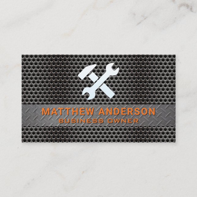 Carte De Visite Clé à marteau | Logo d'outil à main (Devant)
