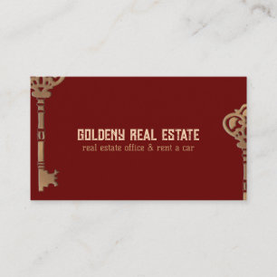 Carte De Visite Clé immobilière or Bourgogne